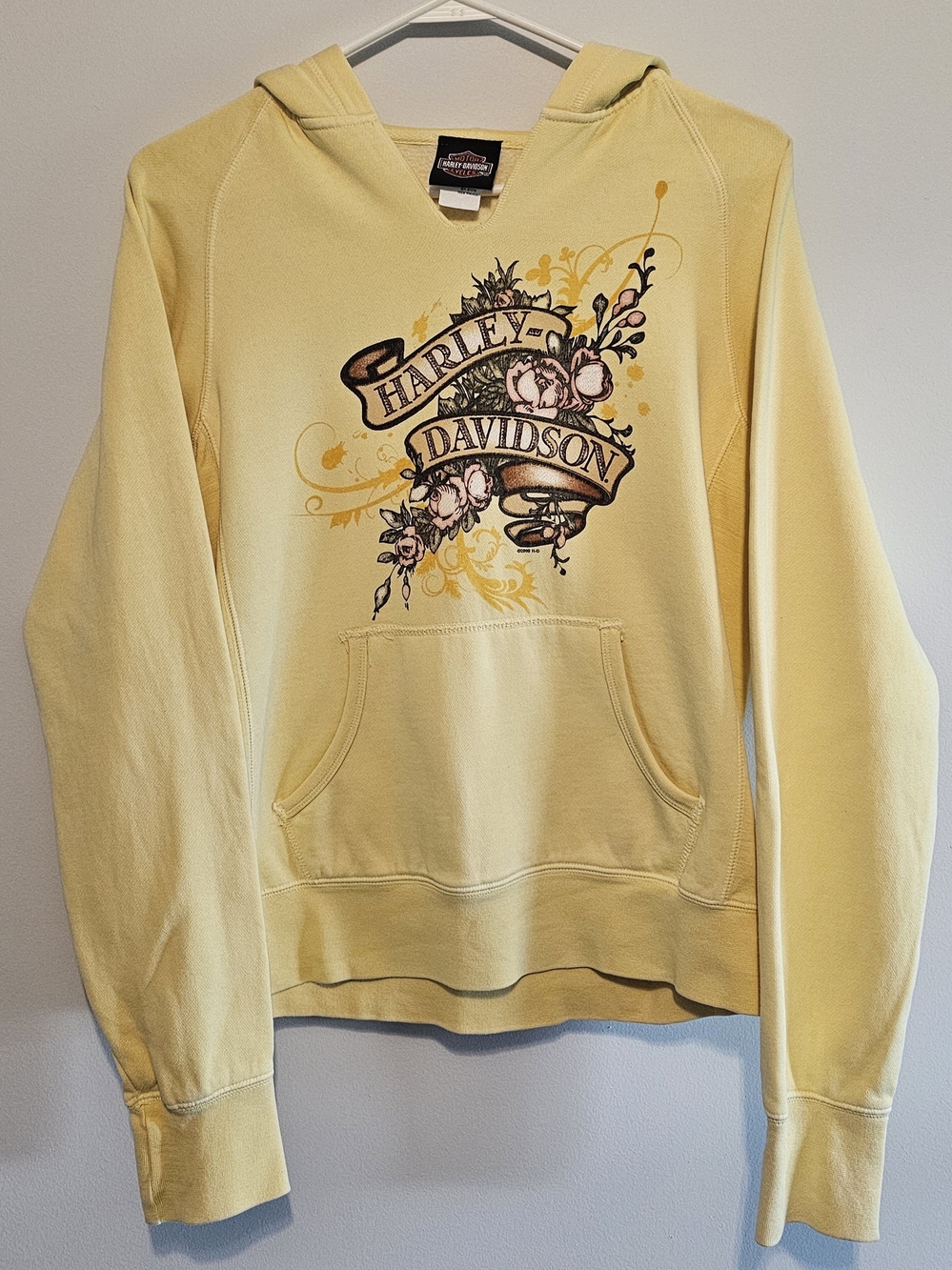 Harley-Davidson Women's Yellow Logo Hoodie Sweater